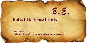 Behalik Ermelinda névjegykártya